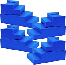 Set Of 4 Deluxe Blue Breakable Ring Stairs For Wwe Wrestling Action Figures - £43.95 GBP