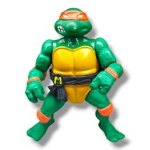 Vtg 1988 Teenage Mutant Ninja Turtles Michelangelo Soft Head Action Figure TMNT - £20.52 GBP