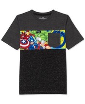 Marvel Big Kid Boys The Avengers Graphic Print T-Shirt, Medium, Black - £20.20 GBP