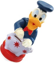 Vintage 9&quot; Classic Donald Duck Coin Holding Plastic Pig Piggy Bank With ... - £31.15 GBP