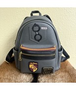 LOUNGEFLY Harry Potter Mini Backpack Purse Bag Gray Gryffindor Faux Leat... - $923.92 MXN