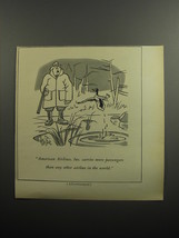 1951 American Airlines Ad - cartoon by George Price - Duck Hunt - $18.49