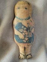 8” Antique Stuffed Rag Doll - £37.60 GBP