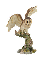 Owl Spreading Wings on Perch Statue - £24.53 GBP