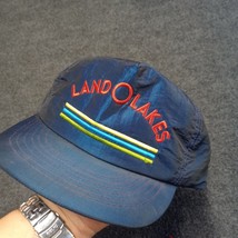 Vintage Land O Lakes Hat Snap Back Nylon Blue Cap America - £18.21 GBP