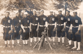 Whittaker Baseball Team Uniforms Bats Equipment Real Photo Postcard - $87.00