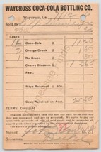 Vtg Waycross Coca-Cola Bottling Co. Receipt From July 12, 1926, Atlanta, GA. #37 - £8.46 GBP