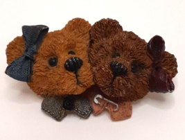 Boyd s Bears Pair of Bears 2  Pin Brooch Resin Bearwear - £7.51 GBP