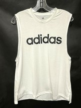 Adidas Women&#39;s Muscle Tank Crisp White Logo Athletic Top EPOC- Size L - $18.78