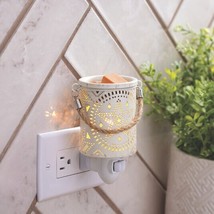Star plug in Wax Warmer light in white tin image 2