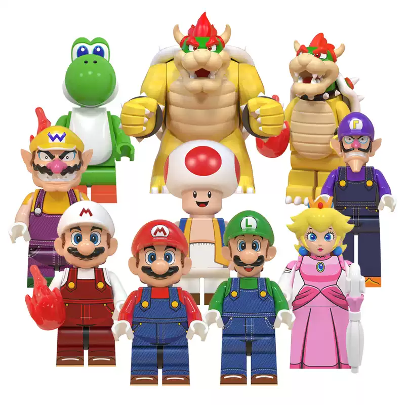 10Pcs Super Mario Bros. Minifigures Big Koopa Yoshi Princess Peach Mini ... - $25.89