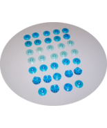 34 Used LEGO 2 x 2 Translucent Blue Round Dish & Skid Plate 4740 - 2654 - £7.82 GBP