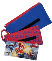 Marvel Avengers 3 Layers Zip Multi-Use Travel Cosmetic Pencil Case Pouch... - £7.55 GBP