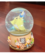 Disney Enesco Snow White &amp; Seven Dwarfs Snow Globe Music Box Waltz Of Fl... - £12.94 GBP