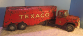 Vintage Buddy L red Texaco Tanker Truck - Moline Pressed Steel Corp very rusty - £115.10 GBP