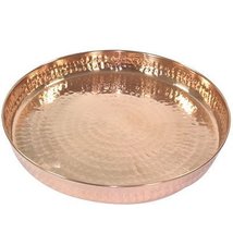 Indian Style Copper Hammered Dinner Thali - £36.03 GBP