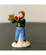 Dept 56 Boy Hanging Tinsel - Snow Village Loose Figurine from 1995 - $11.88