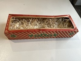 Vintage West German Christmas Ornament Box Only With Packing Material - $15.00