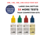 Gold Jewelry Coins Bars Testing Kit 10k 14k 18k 22k Solutions Acids JSP - $356.30 MXN