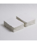 Deckle Edge Paper compliment slips, thank you notes White, 4.3" x 8.7", 300 gsm - $101.97