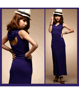 Violet Open Back Casual Sleeveless Hoodie Tank Dress for Comfort Wear - £59.29 GBP