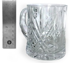 Vintage Exxon Mobil Production Crystal Etched Glass Coffee Mug (Circa 1990&#39;s) - £21.93 GBP