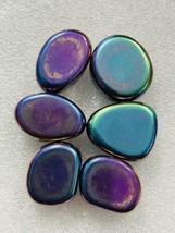 Small Tumbled Magnetic Rainbow Hematite Slab Gemstone Crystals Stone Specimens - £10.56 GBP