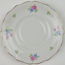 Forest China Rambler Pattern Footed Cup Saucer Floral Flower Pink Blue Bavaria - £3.18 GBP