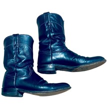 Justin 3024 Roper Boots - Mens - Size 9 B - Midnight Blue Western Leather - $65.00