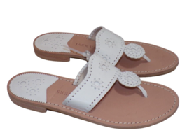 Jack Rogers Women&#39;s Jacks Flat Slip On Sandals White Size 10.5 New $128 - $49.45