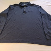 Lands&#39; End Traditional Fit Carecraft Men&#39;s Employee Blue Polo Shirt Cott... - $280.57 MXN
