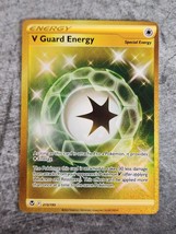V Guard Energy 215/195 Secret Rare Gold Holo Full Art Pokemon Silver Tempest - £3.76 GBP