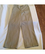 Size 12 Slim Chaps pants khaki uniform flat front adjustable waist boys - £7.97 GBP