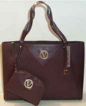 NEW Joan Vass  MarcellaTote, PLUM Faux Leather Handbag/Purse - $109 - £16.42 GBP