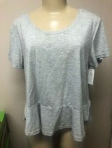 Women&#39;s Short Sleeve Ruffle Night Shirt Gown ~ Gilligan O&#39;Malley Sz M Gr... - £6.75 GBP