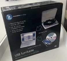 Innovative Technology ITUT-201SVR USB Turntable - Records From Vinyl To ... - $29.65