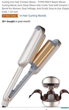 Hair Crimper Waver Tool, Ionic Deep Waver Curling Iron, Anti-Scald, Dual... - $49.38