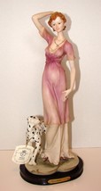 Stunning Stylish Woman of 1930&#39;s Ceramic on Wood Base from Giovanni Coll... - $95.00