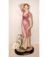 Stunning Stylish Woman of 1930&#39;s Ceramic on Wood Base from Giovanni Coll... - £75.92 GBP