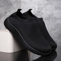 Women Fabric Socks Shoes Woman Fashion Casual Soft Shoes Slip On Tenis F... - £20.65 GBP