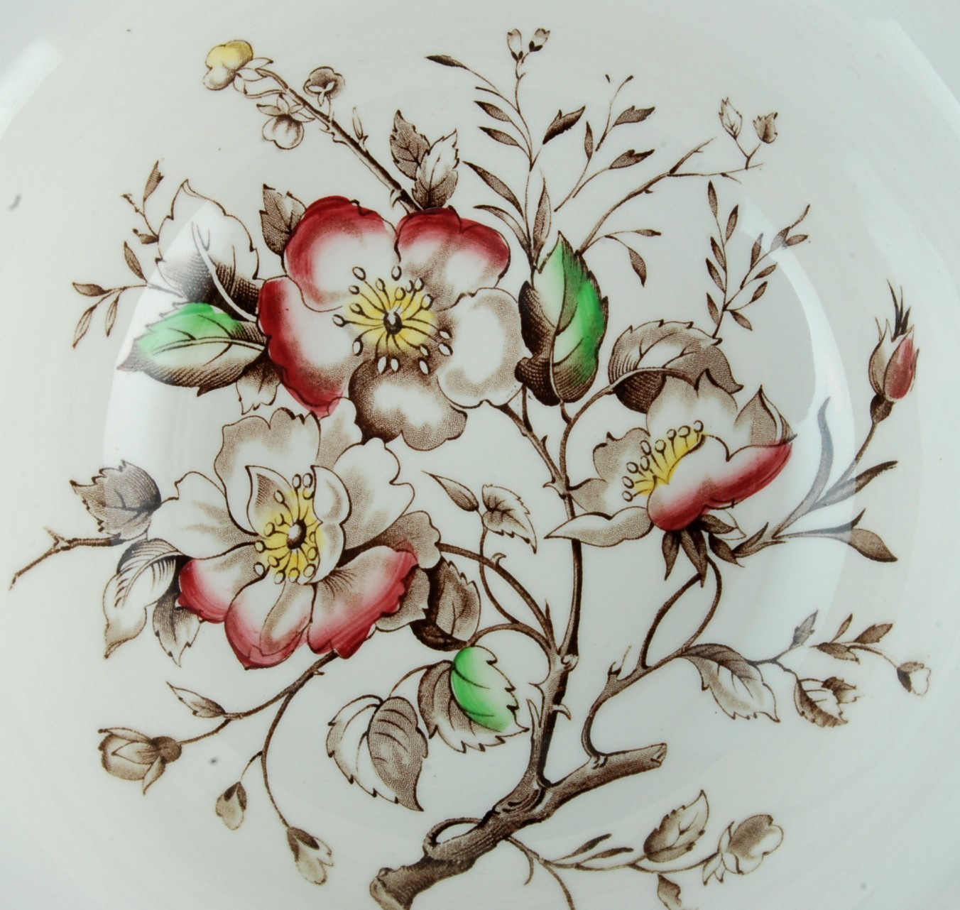 Alfred Meakin Wild Rose Round Serving Bowl Used Item image 3