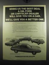 1971 AMC Sportabout, Gremlin, Hornet and Javelin Ad - Bring us the best deal - £14.54 GBP