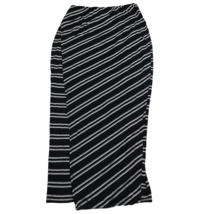 White House Black Market Pull On Maxi Wrap Skirt XS Black White Diagonal... - $31.68