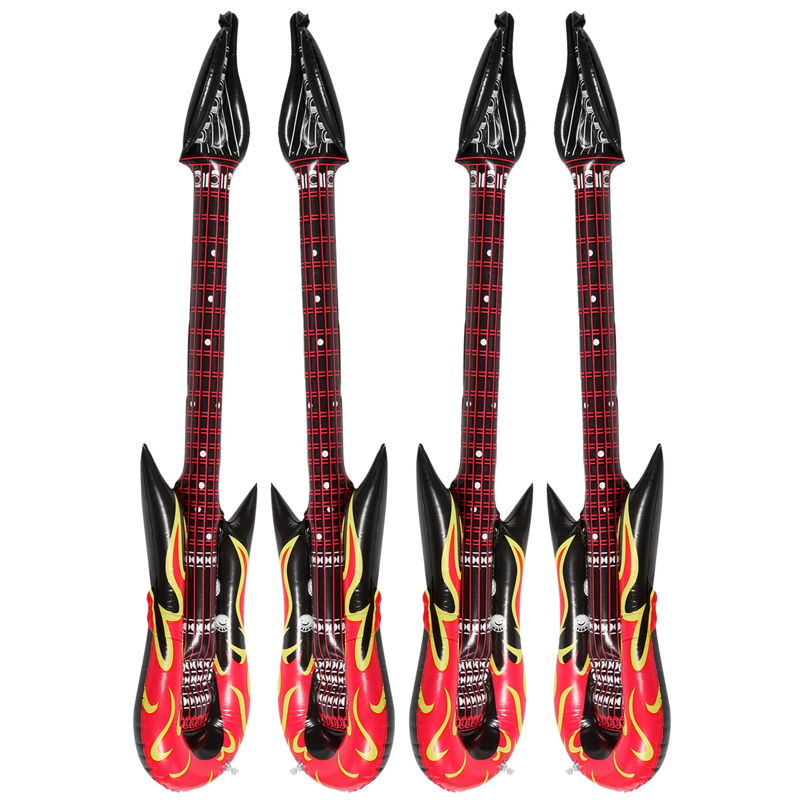 4Pcs Funny Inflatable Guitars Air Inflation Musical Instruments Imitation Guitar - £11.59 GBP+