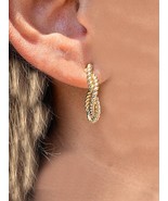 Gold hoop earrings, 14k yellow gold earrings, braided woven gold hoop ea... - €640,03 EUR Gold hoop earrings, 14k yellow gold earrings, braided woven gold hoop ea... - €640,03 EUR