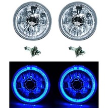 Octane Lighting 5 3/4 Blue LED Halo Halogen Light Bulb H4 Headlight Ange... - £59.09 GBP