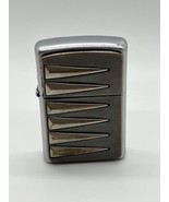 Zippo Silver Spears Satin Chrome Lighter D-02 Sleek Stylish Stylish Reli... - £18.81 GBP