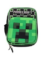 Creeper Minecraft Kids BPA-Free Insulated Lunch Tote Box w/ Bottle Pocket Nwt - £9.54 GBP