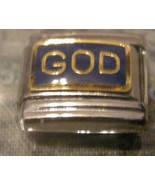 ESSENZA  ITALIAN CHARM - LINKS TOGETHER MAKES A BRACELET - NEW - BLUE GOD - $2.05 CAD