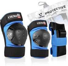 Skateboard Pads For Adults / Children, 6 In 1 Elbow And Knee Pads, And B... - £35.53 GBP